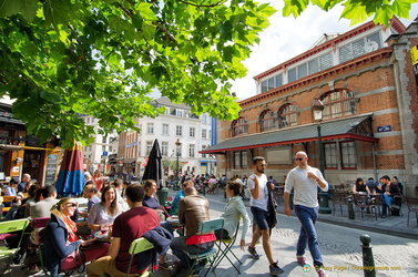 Place Saint-Géry has a high concentration of outdoor cafés